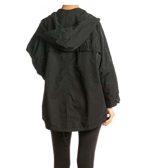 💕🍭SOLD🍭💕Urban Outfitters HEI HEI Black Windbreaker Jacket M/L - Picture 2 of 12